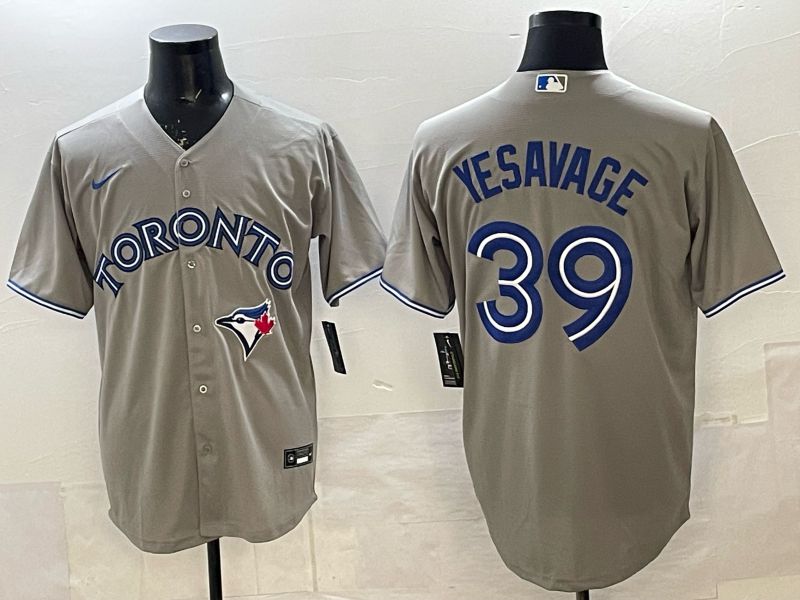 Men 2025 Nike Toronto Blue Jays #39 Yesavage Grey Game MLB Jersey 01